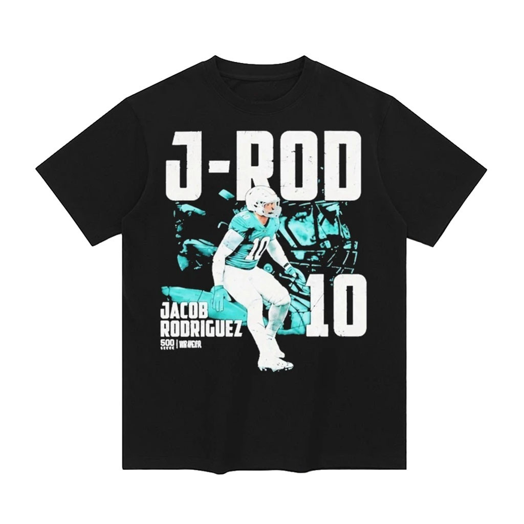 Jacob Rodriguez J-Rod 10 Miami Dolphins T-Shirt Cool Gifts For Football Fans