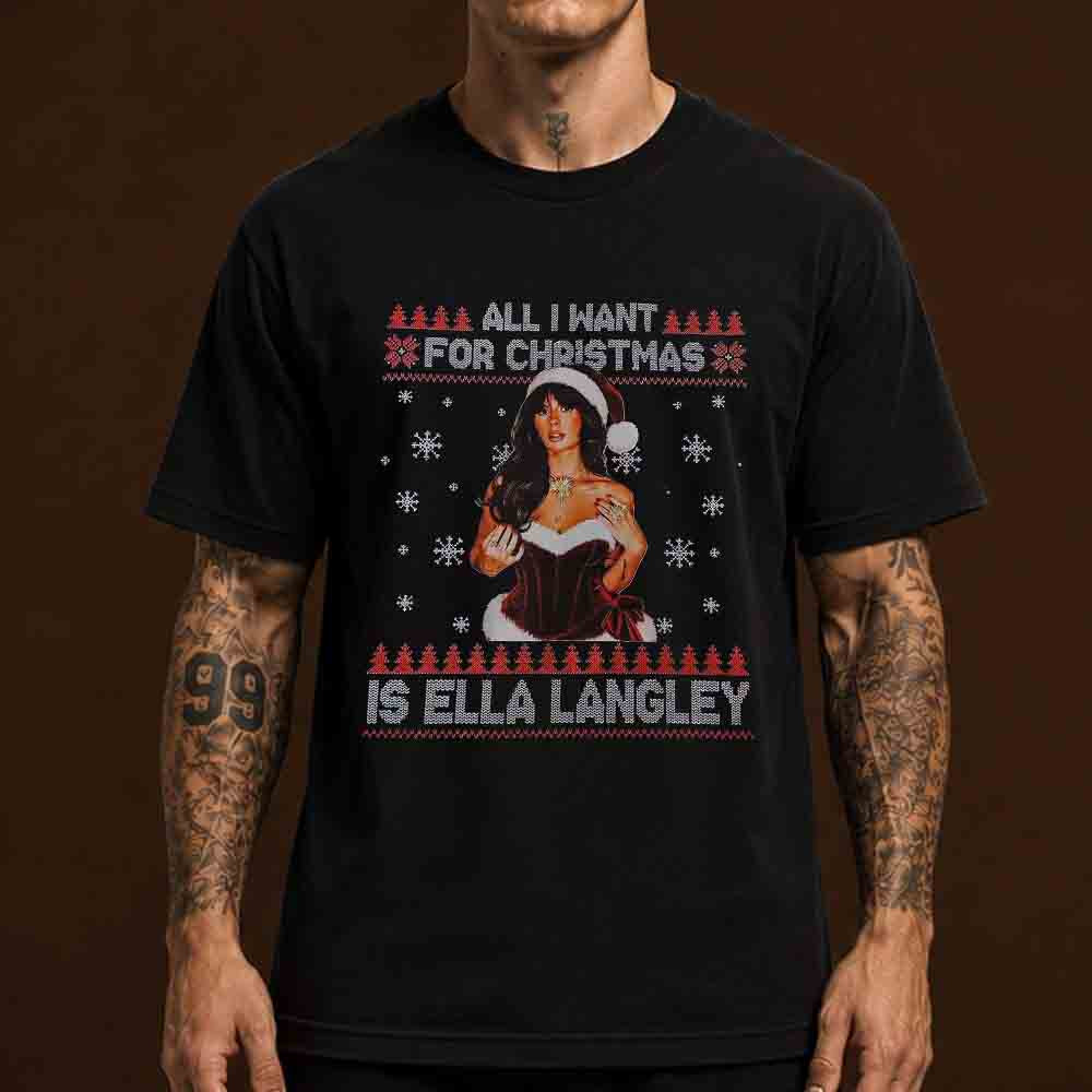 Ella Langley Merch All I Want For Christmas T-Shirt Gift For Music Lover 1 - Unicasport Ella Langley Merch All I Want For Christmas T-Shirt Gift For Music Lover