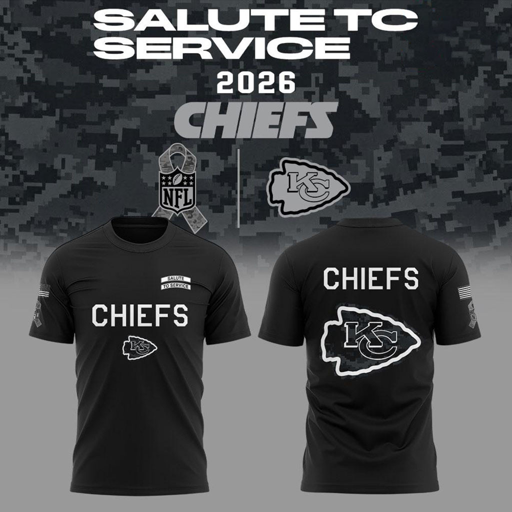 Kansas City Chiefs 2026 Salute to Service Black T-Shirt KC Chiefs Merch Gift For Football Fans 1 - Unicasport Kansas City Chiefs 2026 Salute to Service Black T-Shirt KC Chiefs Merch Gift For Football Fans