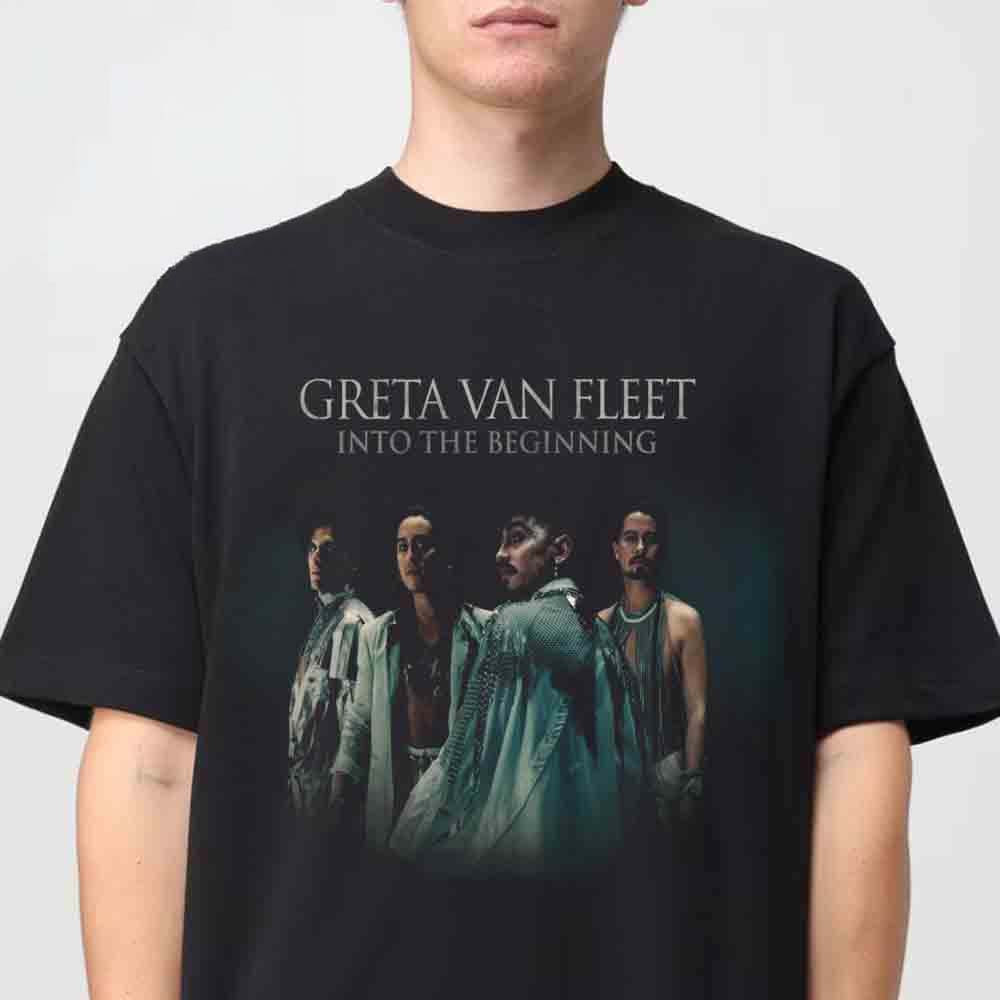 Greta Van Fleet Merch 2027 Tour Dates Into The Beginning T-Shirt Concert Fans Gear 1 - Unicasport Greta Van Fleet Merch 2027 Tour Dates Into The Beginning T-Shirt Concert Fans Gear