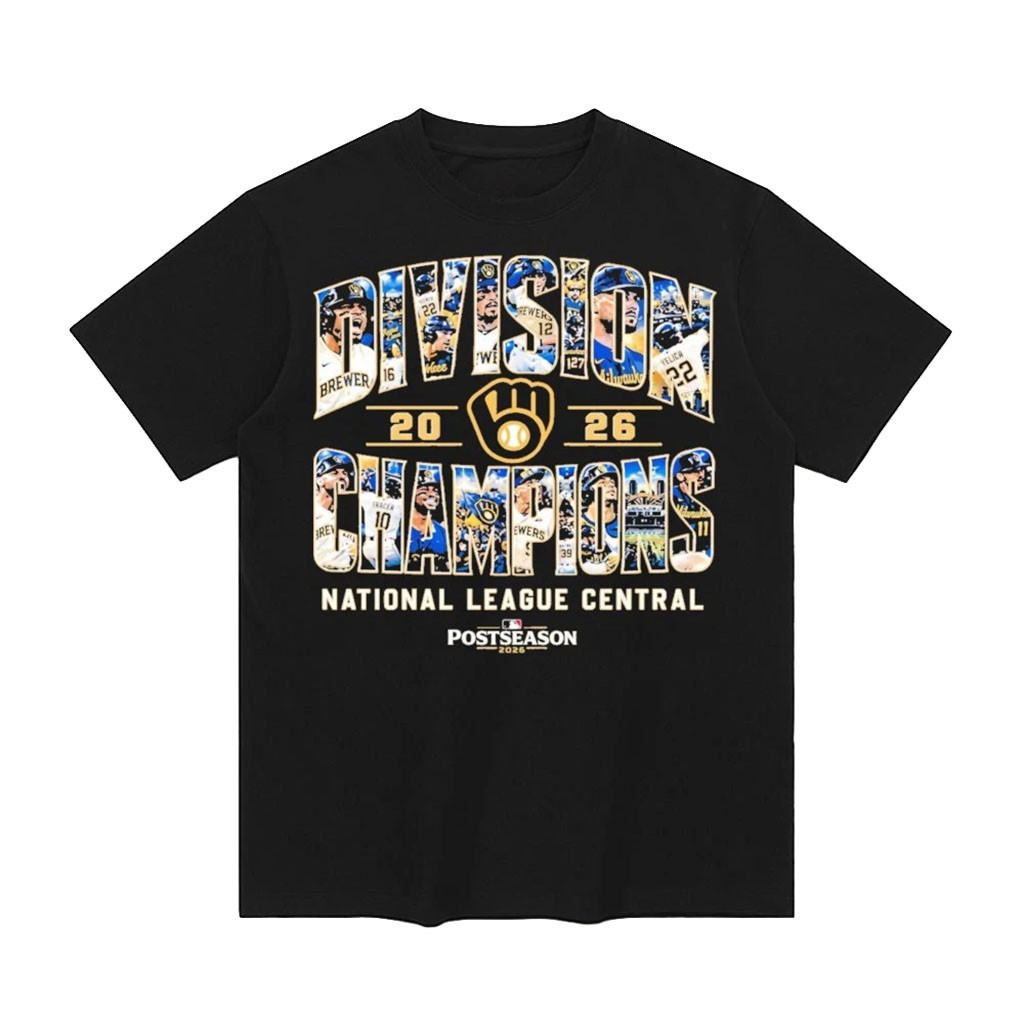 Milwaukee Brewers Merch Division Champions National League Central Postseason T-Shirt Fan Gifts 1 - Unicasport Milwaukee Brewers Merch Division Champions National League Central Postseason T-Shirt Fan Gifts