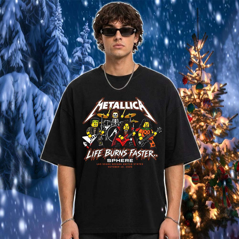 Metallica Merch Life Burns Faster Halloween Rock Lego 2026 T-Shirt Fans Gear Ideas 1 - Unicasport Metallica Merch Life Burns Faster Halloween Rock Lego 2026 T-Shirt Fans Gear Ideas