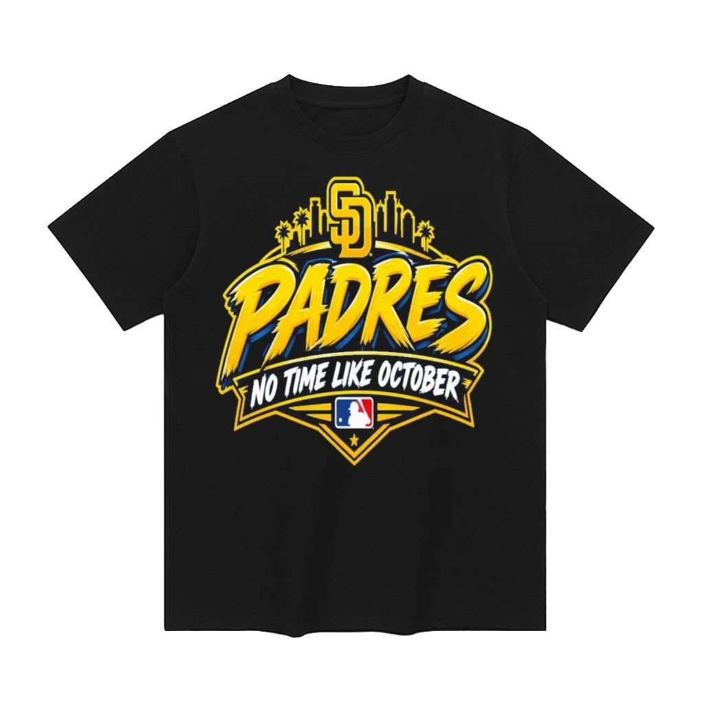 San Diego Padres No Time Like October City Skyline Art T-Shirt SD Padres Merch Baseball Gifts 1 - Unicasport San Diego Padres No Time Like October City Skyline Art T-Shirt SD Padres Merch Baseball Gifts