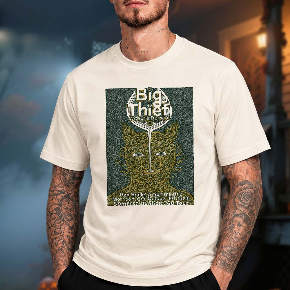 Big Thief With Iris Dement Merch Somersault Slide 360 Tour At Red Rocks Amphitheatre 2026 T-Shirt Gift For Him 1 - Unicasport Big Thief With Iris Dement Merch Somersault Slide 360 Tour At Red Rocks Amphitheatre 2026 T-Shirt Gift For Him