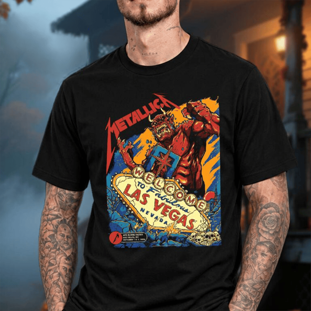 Metallica Merch Las Vegas NV Poster Life Burns Faster Weekend 1 2026 T-Shirt Men's Gift 1 - Unicasport Metallica Merch Las Vegas NV Poster Life Burns Faster Weekend 1 2026 T-Shirt Men's Gift