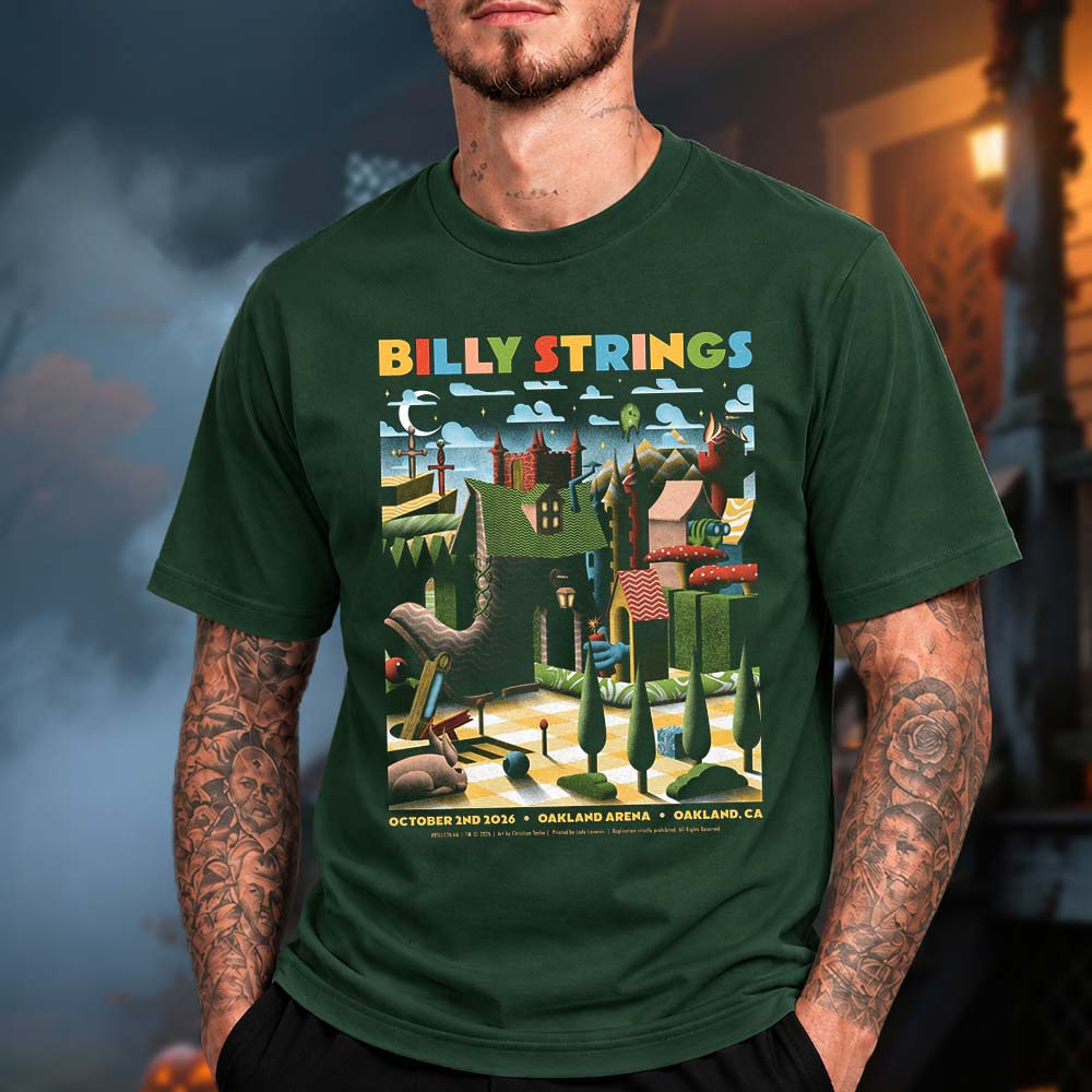 Billy Strings Merch At Oakland Arena 2026 Art By Christian Taylor T-Shirt Gift For Brother 1 - Unicasport Billy Strings Merch At Oakland Arena 2026 Art By Christian Taylor T-Shirt Gift For Brother