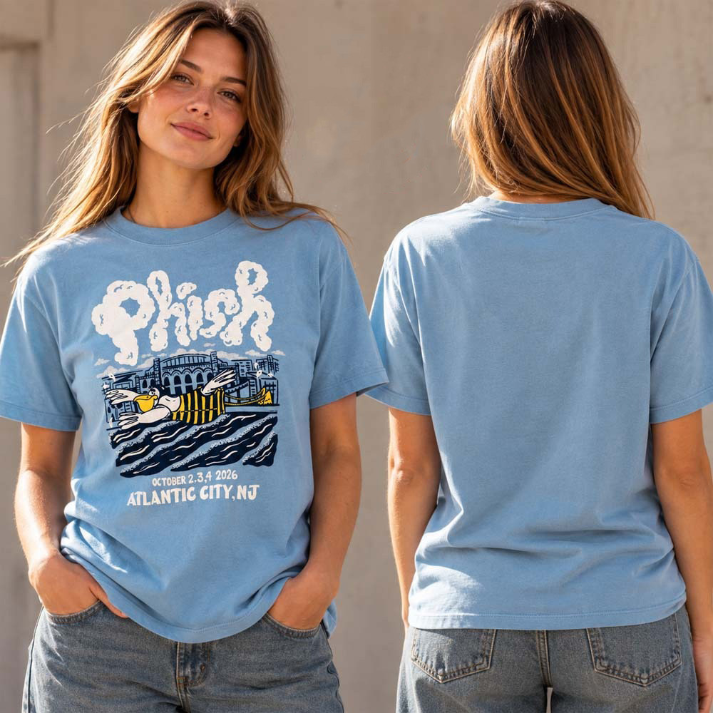 Phish Merch Atlantic City NJ 2026 Tour Live At Boardwalk Hall T-Shirt Gift For Rock Lover