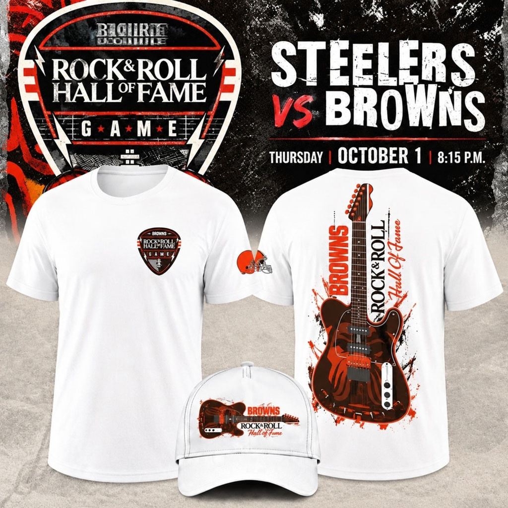 Cleveland Browns Rock And Roll Hall of Fame 2026 T-Shirt White Cleveland Browns Merch Fan Gifts 1 - Unicasport Cleveland Browns Rock And Roll Hall of Fame 2026 T-Shirt White Cleveland Browns Merch Fan Gifts