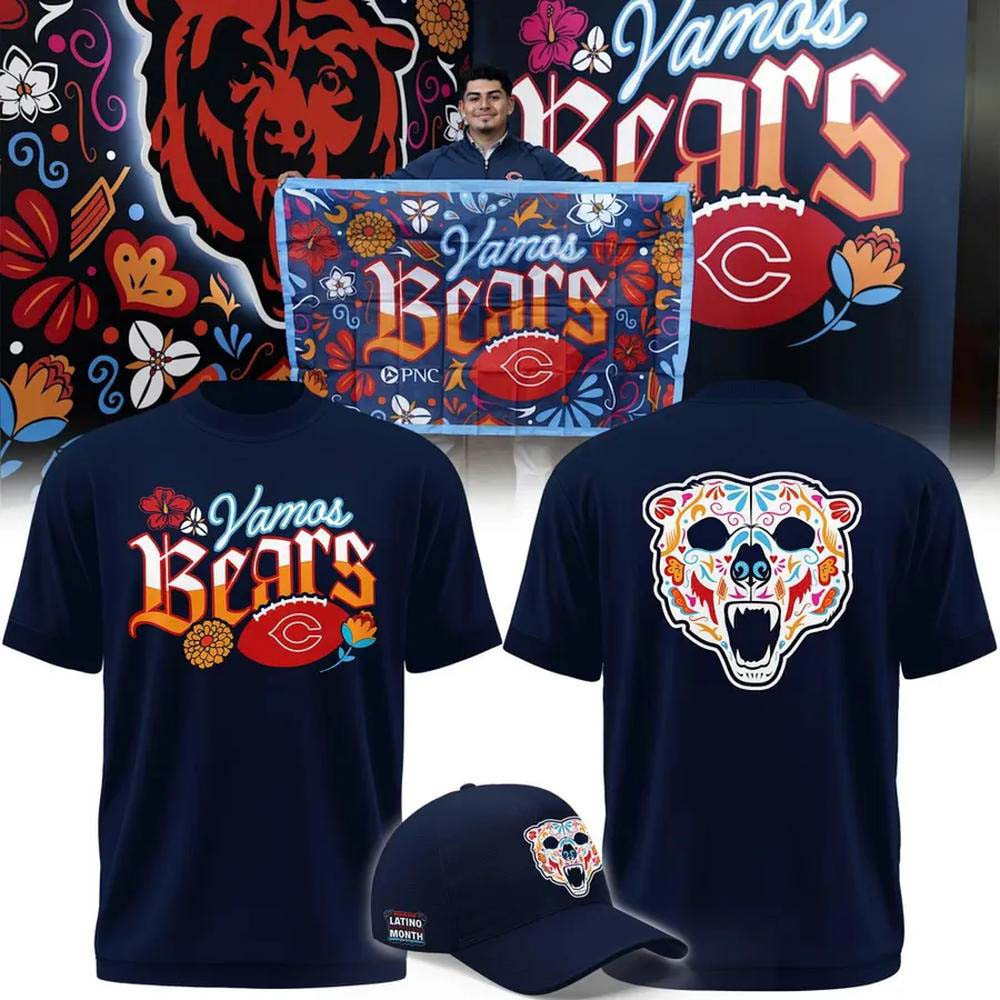 Chicago Bears Merch Latino Heritage Month Vamos Bears 2026 T-Shirt Gift For Bears Fans 1 - Unicasport Chicago Bears Merch Latino Heritage Month Vamos Bears 2026 T-Shirt Gift For Bears Fans
