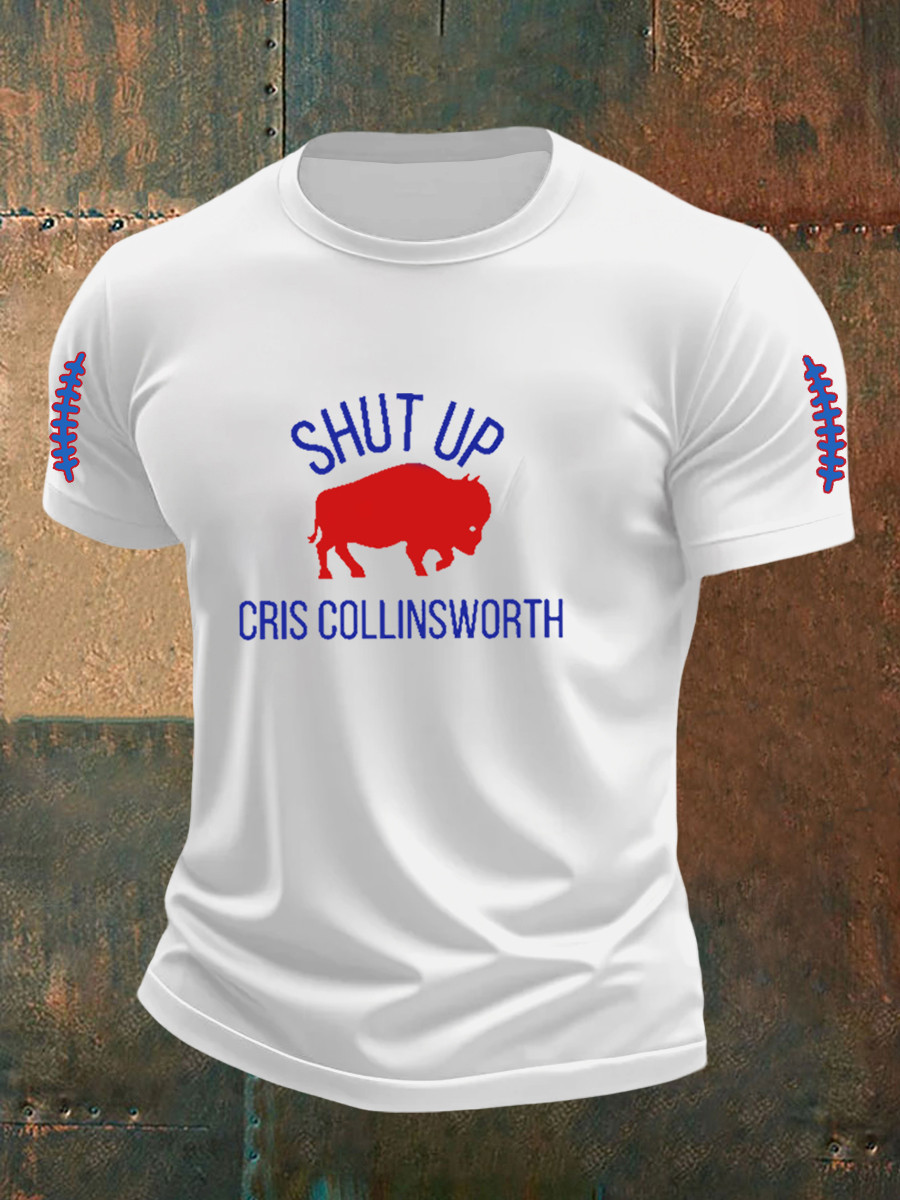 Buffalo Bills Merch Shut Up Cris Collinsworth Shirt Game Day Attire Gifts For Bills Fans 1 - Unicasport Buffalo Bills Merch Shut Up Cris Collinsworth Shirt Game Day Attire Gifts For Bills Fans