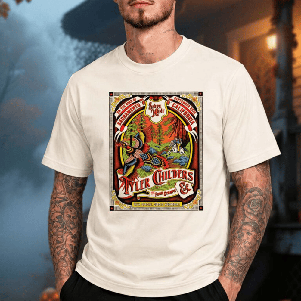 Tyler Childers Merch Sacramento CA Event Poster At Golden 1 Center 2026 T-Shirt Fans Gift 1 - Unicasport Tyler Childers Merch Sacramento CA Event Poster At Golden 1 Center 2026 T-Shirt Fans Gift