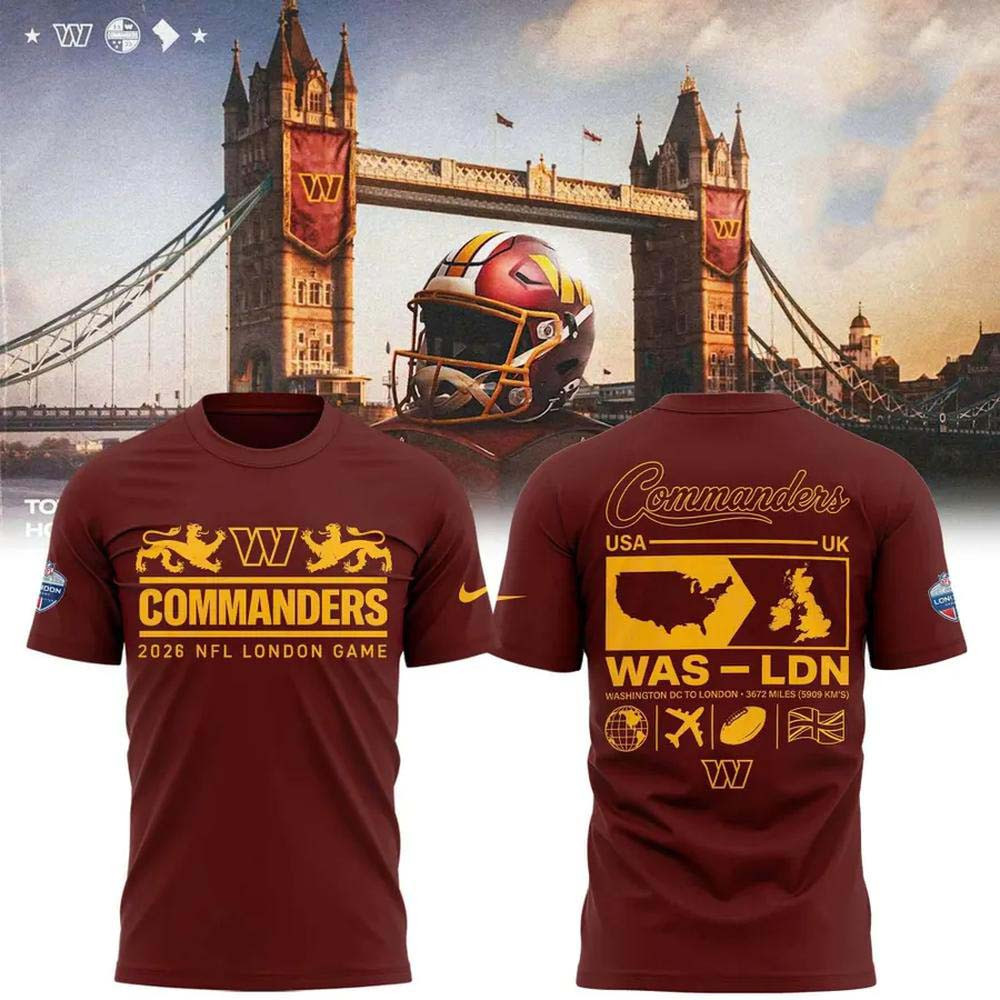 Washington Commanders Merch London Games 2026 T-Shirt Football Lover Gift Ideas 1 - Unicasport Washington Commanders Merch London Games 2026 T-Shirt Football Lover Gift Ideas