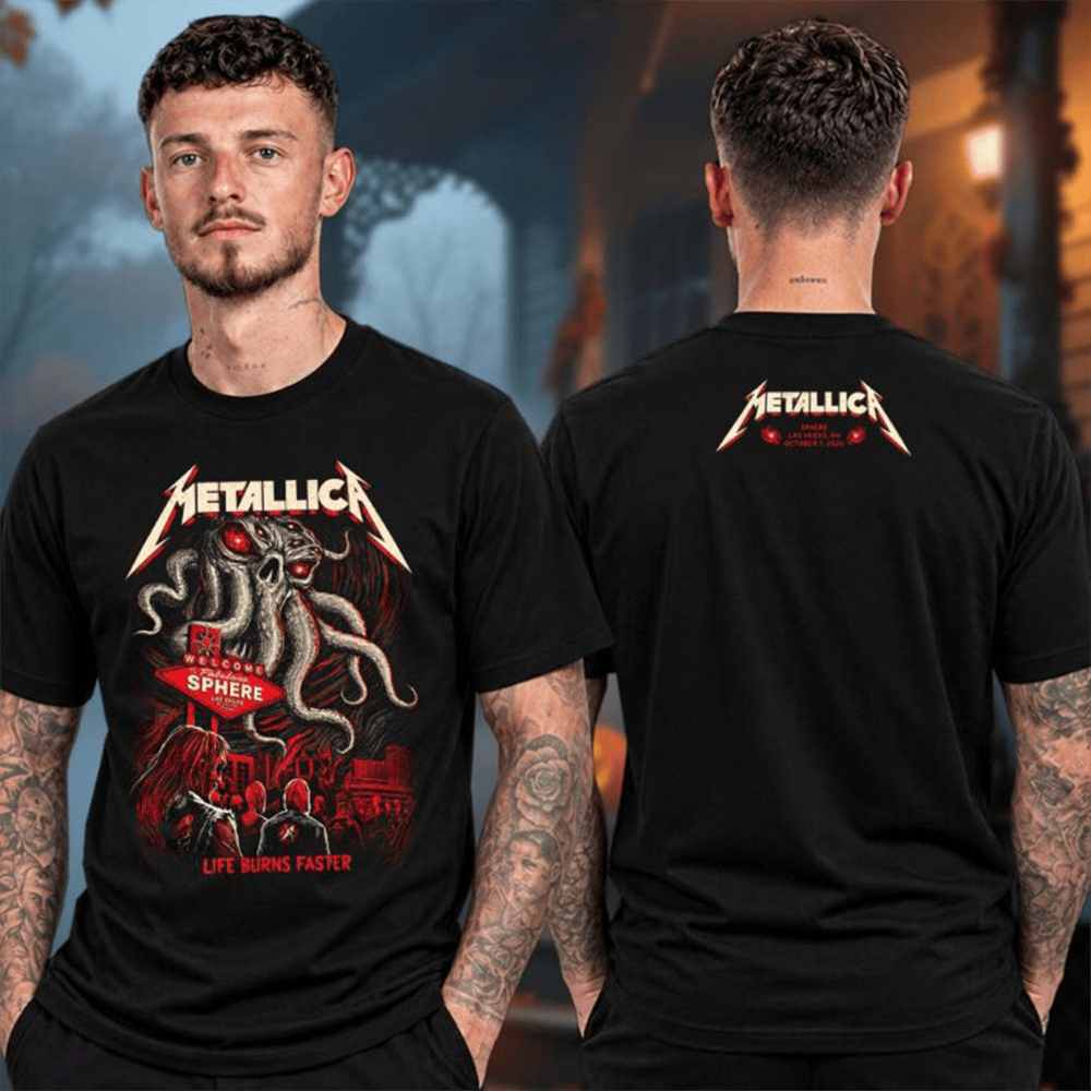 Metallica Merch Sphere Night 1 Of 24 Event At Sphere In Las Vegas NV 2026 T-Shirt Fasn Apparel Tee Gift 1 - Unicasport Metallica Merch Sphere Night 1 Of 24 Event At Sphere In Las Vegas NV 2026 T-Shirt Fasn Apparel Tee Gift