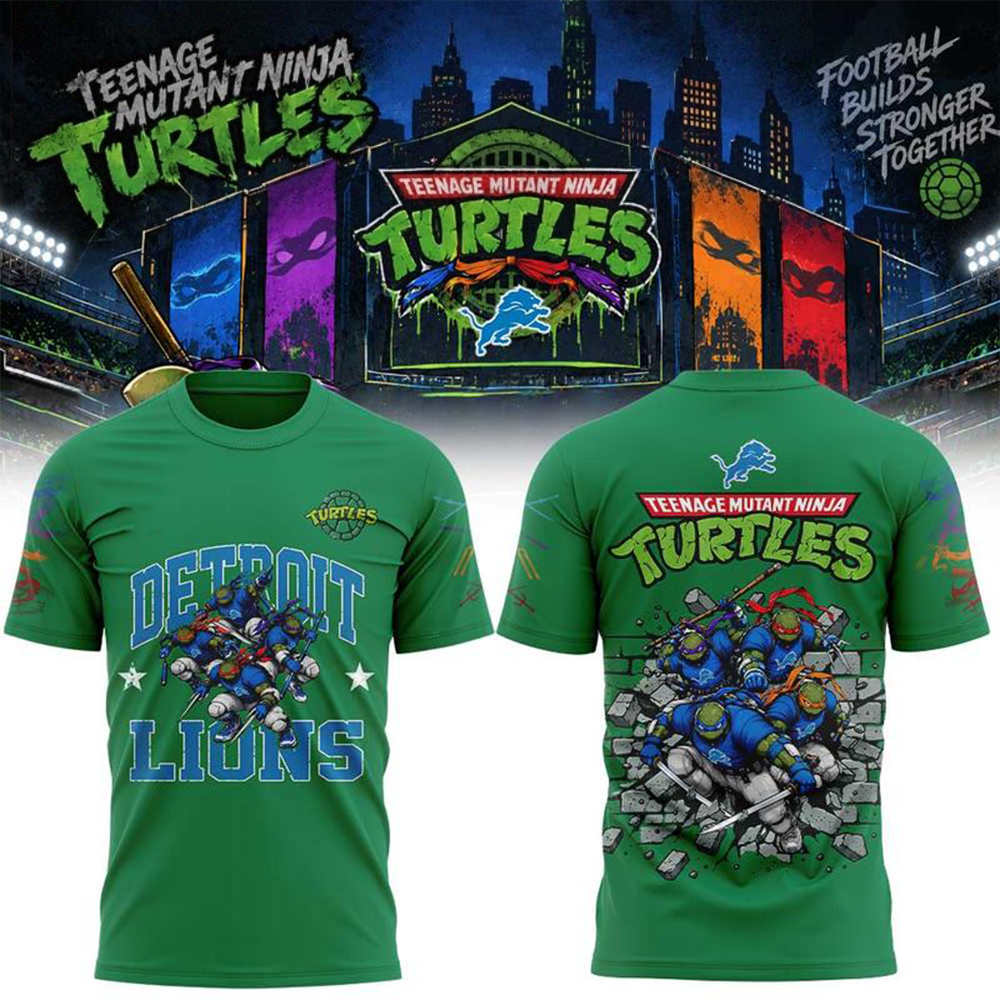 Detroit Lions Merch x Teenage Mutant Ninja Turtles 2026 T-Shirt Fans Gift Ideas 1 - Unicasport Detroit Lions Merch x Teenage Mutant Ninja Turtles 2026 T-Shirt Fans Gift Ideas