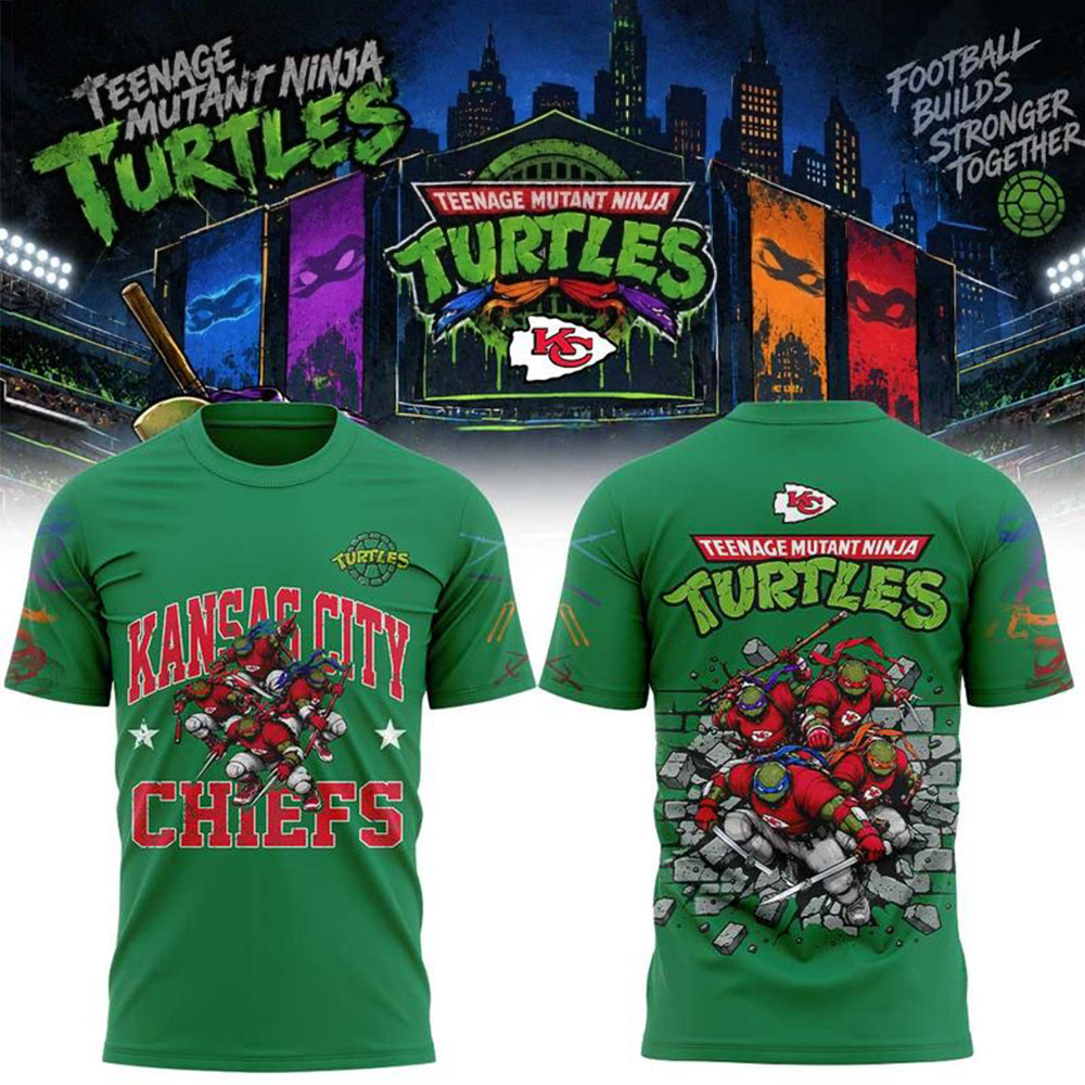 Kansas City Chiefs Merch x Teenage Mutant Ninja Turtles 2026 T-Shirt Gift For Him 1 - Unicasport Kansas City Chiefs Merch x Teenage Mutant Ninja Turtles 2026 T-Shirt Gift For Him