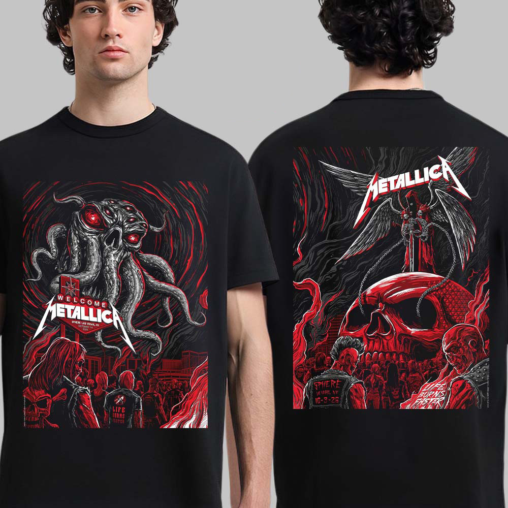 Metallica Merch Life Burns Faster Las Vegas Week 1 Night 1 And 2 Shirt Metallica Concert Apparel 1 - Unicasport Metallica Merch Life Burns Faster Las Vegas Week 1 Night 1 And 2 Shirt Metallica Concert Apparel