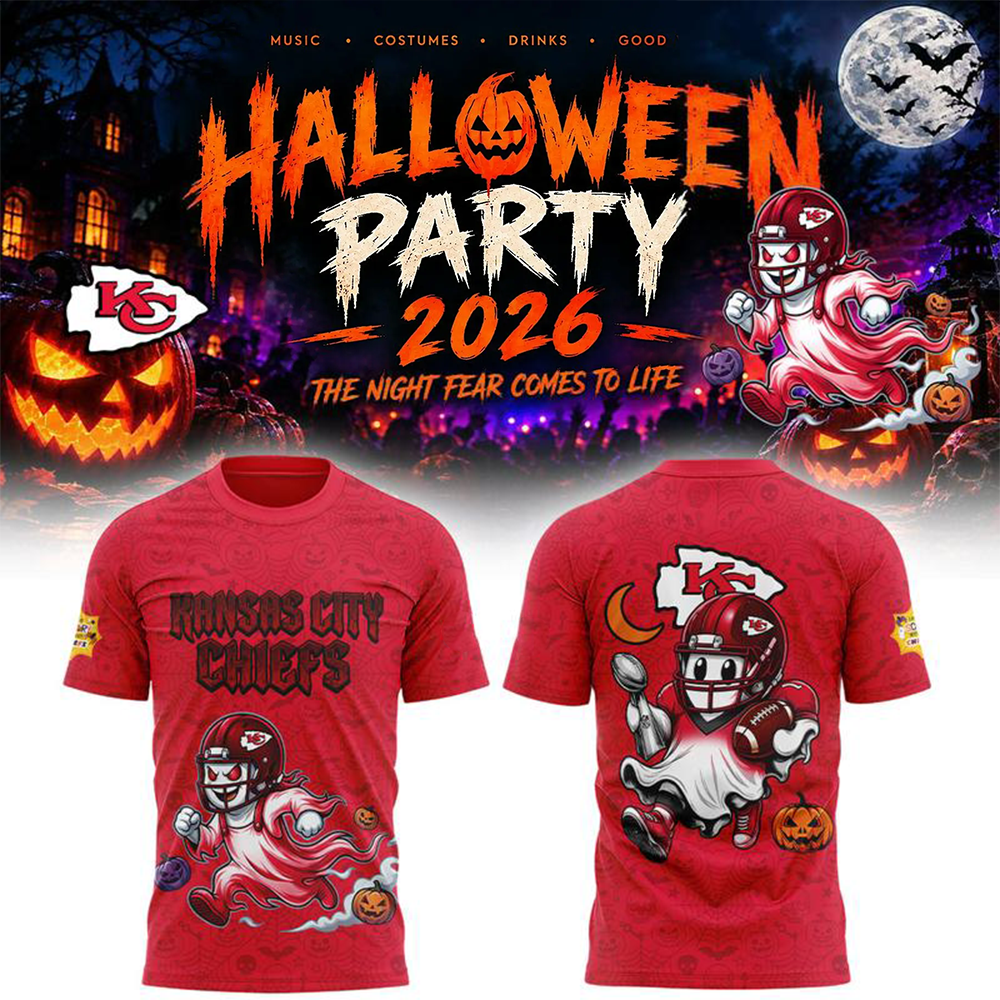 Kansas City Chiefs Merch x Halloween Night 2026 T-Shirt Football Fans Gift 1 - Unicasport Kansas City Chiefs Merch x Halloween Night 2026 T-Shirt Football Fans Gift