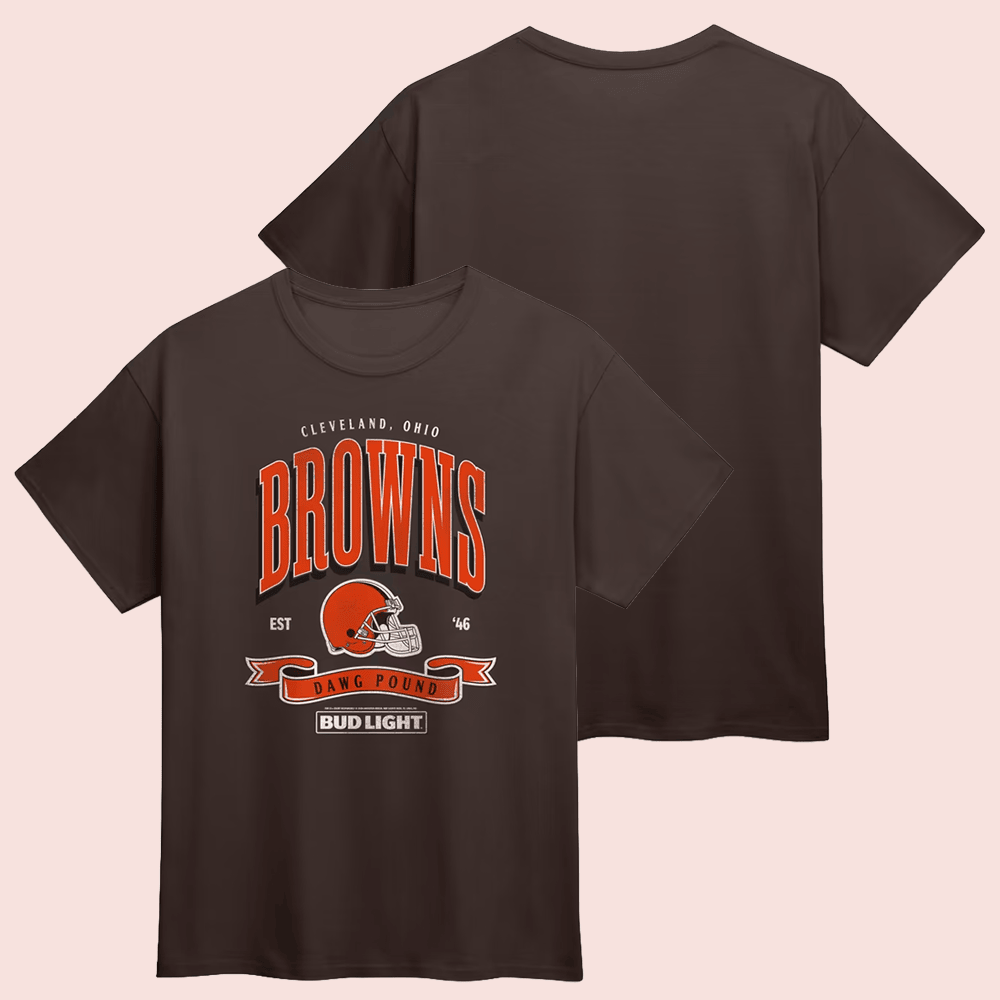 Cleveland Browns Merch Brown Cleveland Browns Bud Light T-Shirt Gift Ideas 1 - Unicasport Cleveland Browns Merch Brown Cleveland Browns Bud Light T-Shirt Gift Ideas