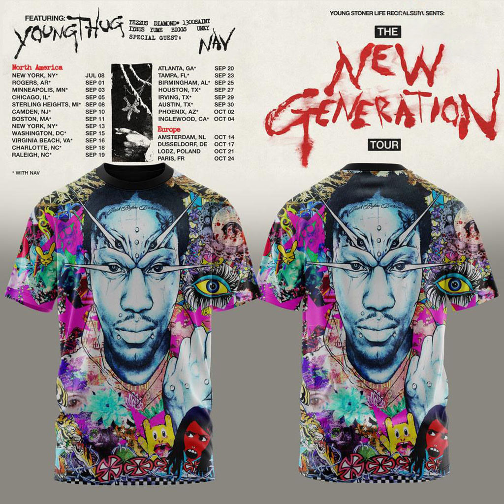 Young Thug X The New Generation World Tour 2026 T-Shirt Young Thug Merch Gift For Rapper Fans 1 - Unicasport Young Thug X The New Generation World Tour 2026 T-Shirt Young Thug Merch Gift For Rapper Fans