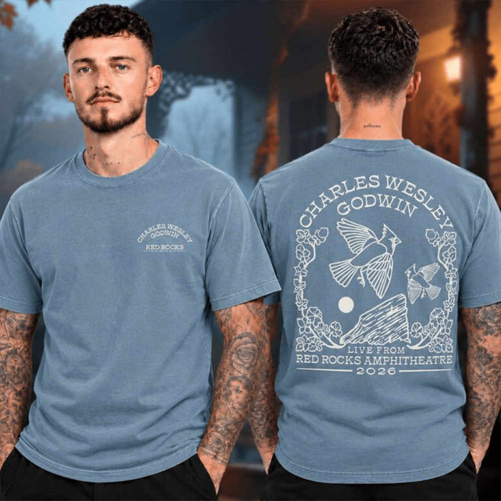 Charles Wesley Godwin Red Rocks Merch Event Live From Red Rocks Amphitheatre On October 15 2026 T-Shirt 1 - Unicasport Charles Wesley Godwin Red Rocks Merch Event Live From Red Rocks Amphitheatre On October 15 2026 T-Shirt