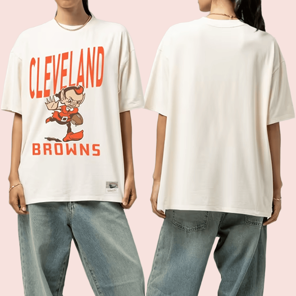 Cleveland Browns Merch Cleveland Browns Logo Rise Boyfriend T-Shirt Perfect Tee Gift 1 - Unicasport Cleveland Browns Merch Cleveland Browns Logo Rise Boyfriend T-Shirt Perfect Tee Gift