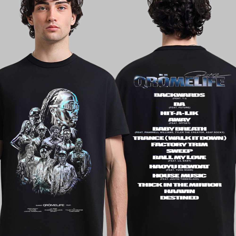 Quavo Merch Qromelife Album Featuring Art With Tracklist Shirt Concert Apparel Quavo Fans Gifts 1 - Unicasport Quavo Merch Qromelife Album Featuring Art With Tracklist Shirt Concert Apparel Quavo Fans Gifts