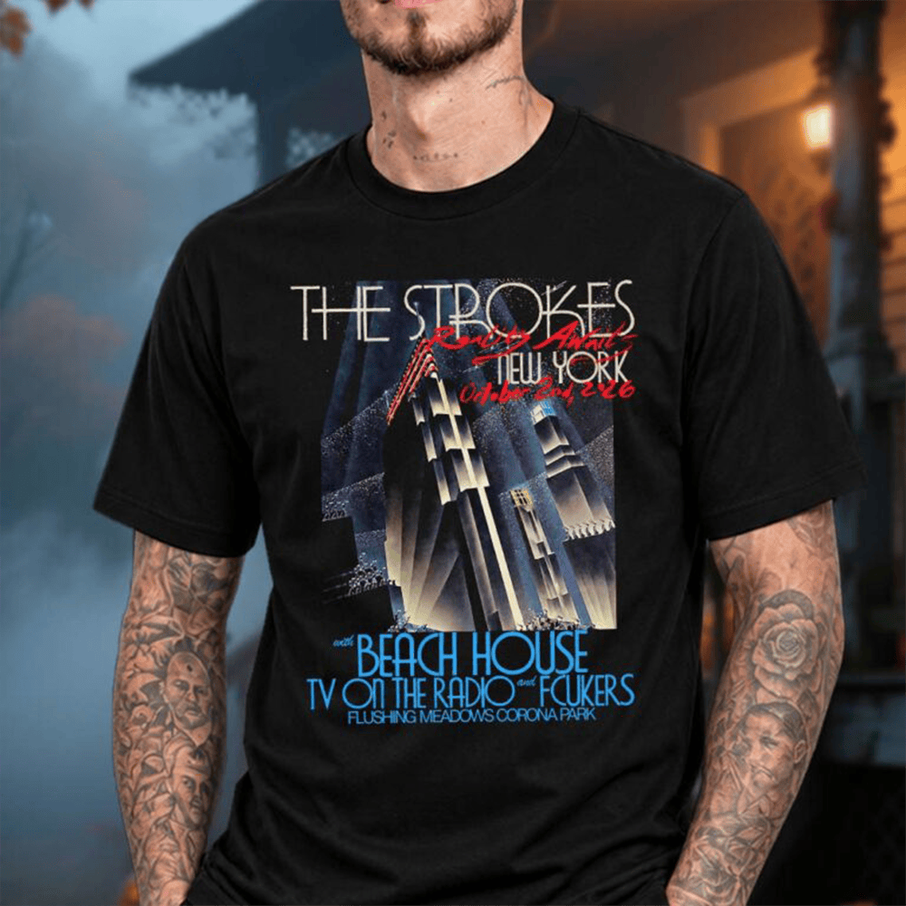 The Strokes Merch Queens New York Event At Flushing Meadows Corona Park 2026 T-Shirt Fan Gift 1 - Unicasport The Strokes Merch Queens New York Event At Flushing Meadows Corona Park 2026 T-Shirt Fan Gift