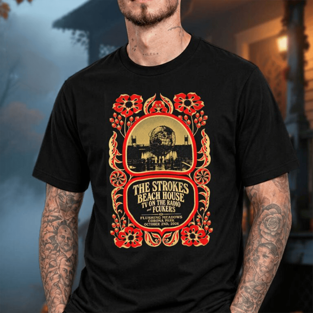 The Strokes Merch Queens New York Event At Flushing Meadows Corona Park 2026 Unisphere Floral T-Shirt Gift Ideas 1 - Unicasport The Strokes Merch Queens New York Event At Flushing Meadows Corona Park 2026 Unisphere Floral T-Shirt Gift Ideas