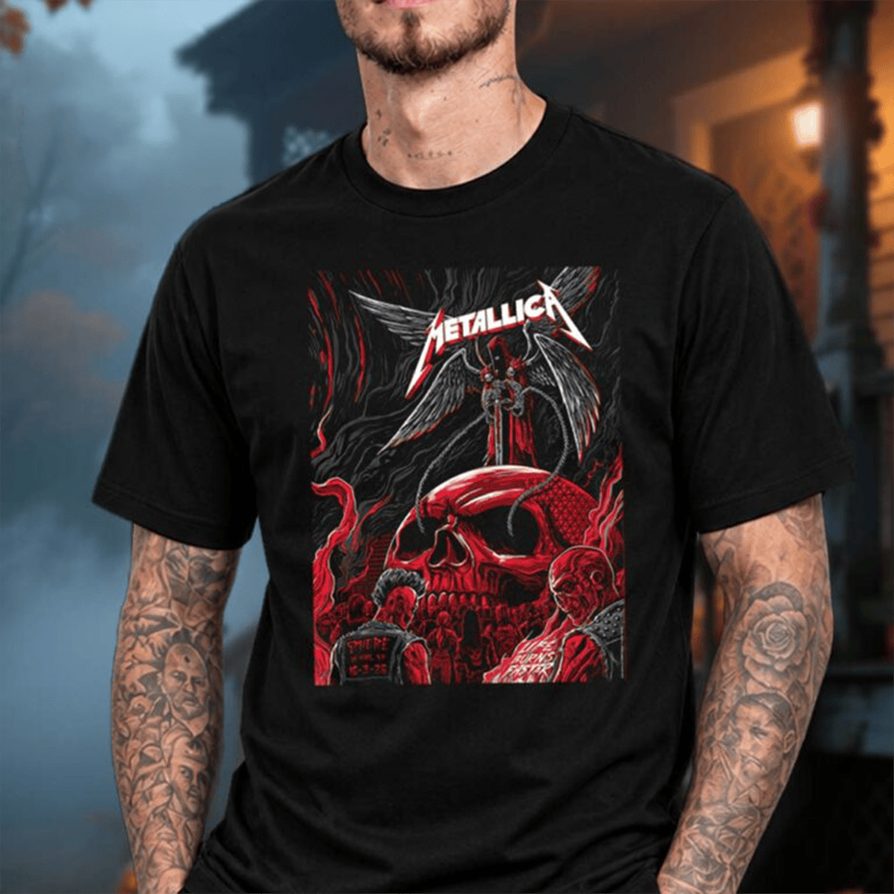 Metallica Merch Sphere Night 2 Of 24 Event Poster At Sphere In Las Vegas NV 2026 T-Shirt Tee Gift 1 - Unicasport Metallica Merch Sphere Night 2 Of 24 Event Poster At Sphere In Las Vegas NV 2026 T-Shirt Tee Gift