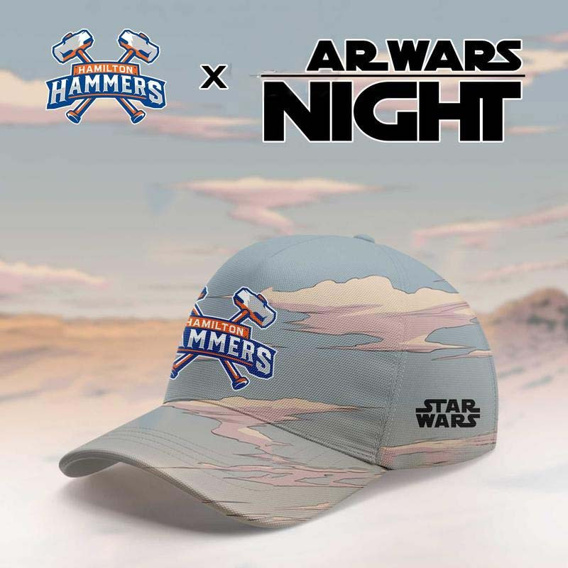 Hamilton Hammers Merch 2026 Star Wars Night Baseball Cap Hockey Fans Gear