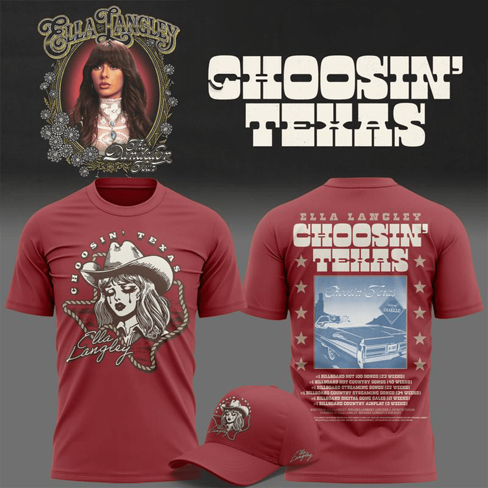 Ella Langley Merch Choosin Texas The Dandelion Tour 2026 T-Shirt Concert Fans Gift 1 - Unicasport Ella Langley Merch Choosin Texas The Dandelion Tour 2026 T-Shirt Concert Fans Gift