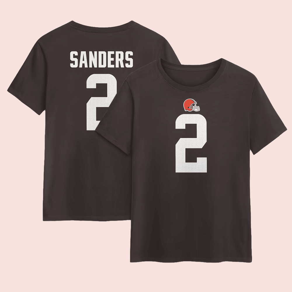 Cleveland Browns Merch Sanders Brown Cleveland Browns T-Shirt Present For Fans 1 - Unicasport Cleveland Browns Merch Sanders Brown Cleveland Browns T-Shirt Present For Fans