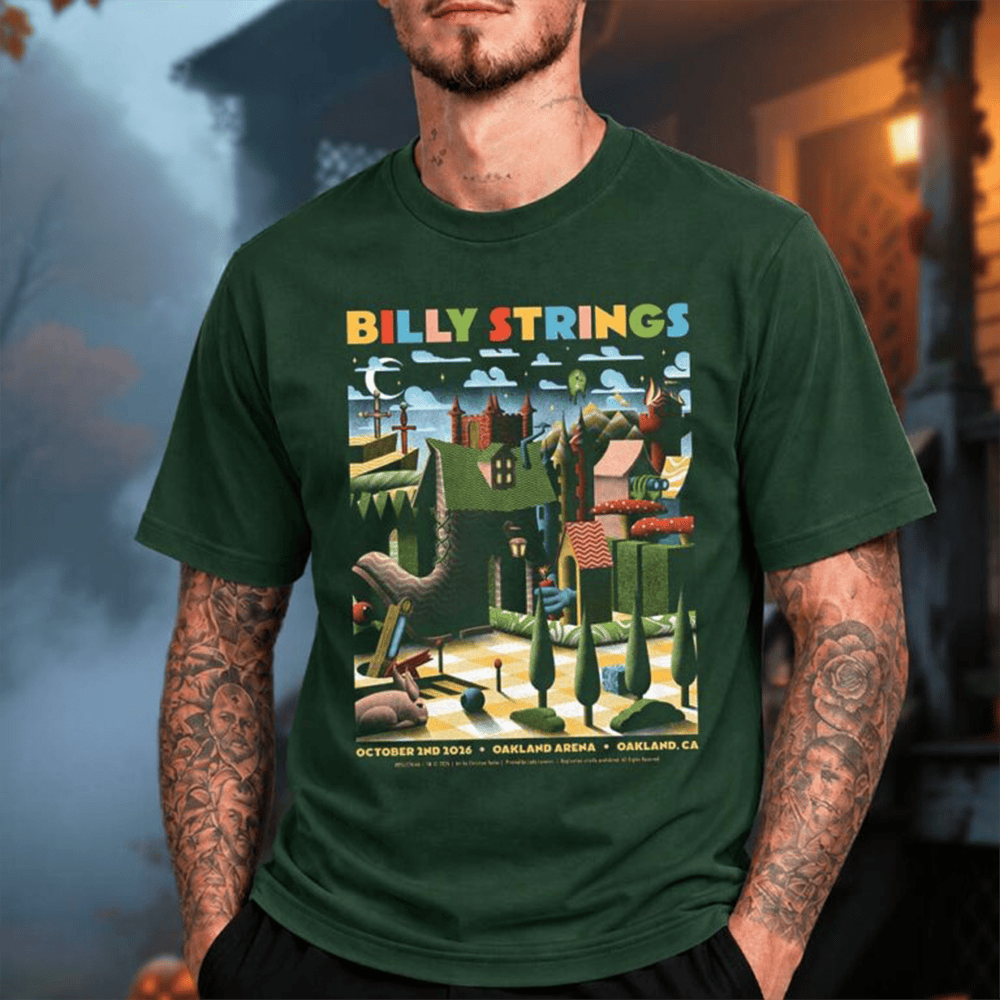 Billy Strings Merch Oakland CA Event Poster Night 1 At Oakland Arena In Oakland CA T-Shirt Men's Gift