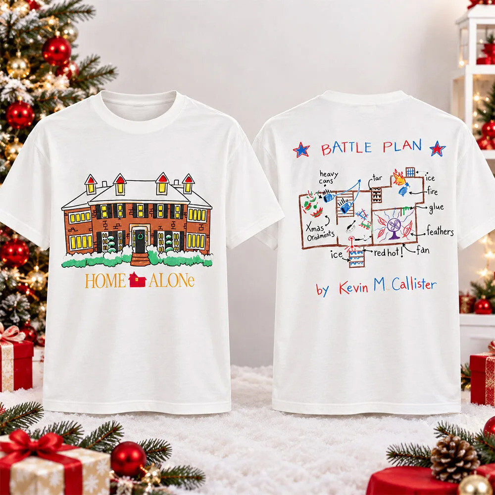 Primark Home Alone Merch Kevin Mccallister Battle Plan Christmas Shirt Xmas Gifts For Him 1 - Unicasport Primark Home Alone Merch Kevin Mccallister Battle Plan Christmas Shirt Xmas Gifts For Him