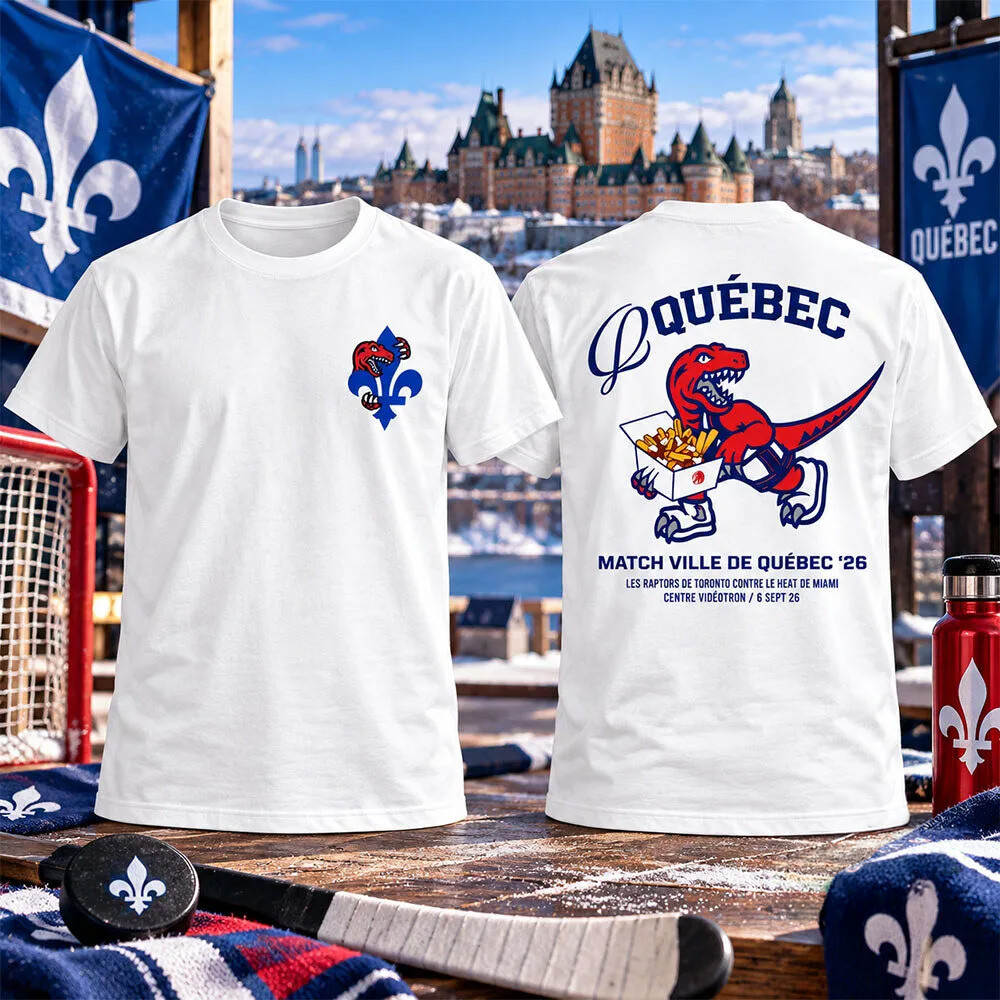 Toronto Raptors Vs Miami Heat Merch Match Ville De Quebec 26 Shirt NBA Game Day Clothing 1 - Unicasport Toronto Raptors Vs Miami Heat Merch Match Ville De Quebec 26 Shirt NBA Game Day Clothing