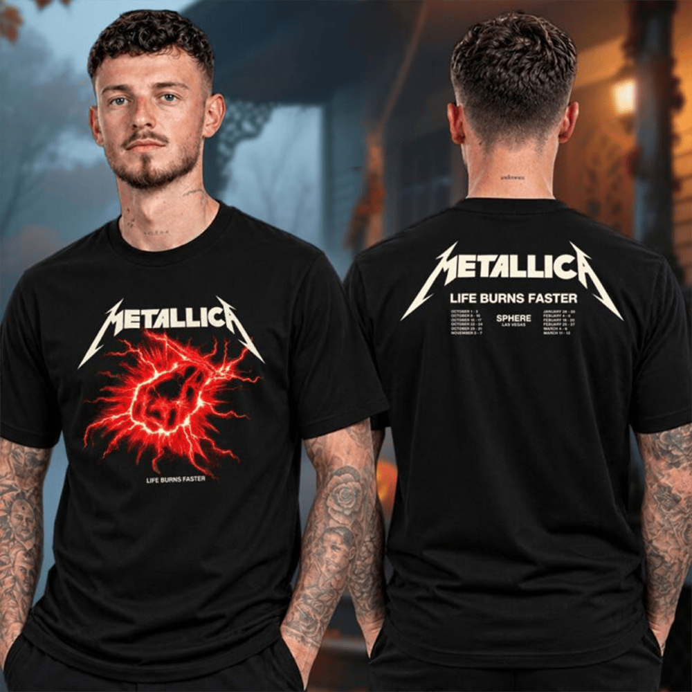 Metallica Merch Las Vegas 2026 Sphere Lightning Punch T-Shirt Best Fans Tee Gift 1 - Unicasport Metallica Merch Las Vegas 2026 Sphere Lightning Punch T-Shirt Best Fans Tee Gift