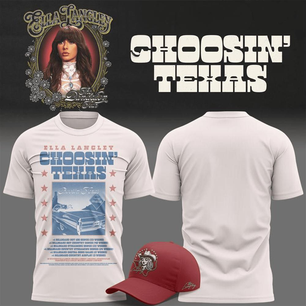 Ella Langley Merch Choosin Texas The Dandelion Tour 2026 T-Shirt Concert Fans Shirt Gift 1 - Unicasport Ella Langley Merch Choosin Texas The Dandelion Tour 2026 T-Shirt Concert Fans Shirt Gift