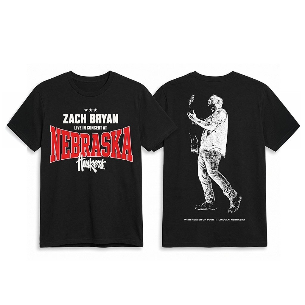 Zach Bryan Merch Live In Concert At Nebraska Huskers T-Shirt Gift For Country Music Lover 1 - Unicasport Zach Bryan Merch Live In Concert At Nebraska Huskers T-Shirt Gift For Country Music Lover