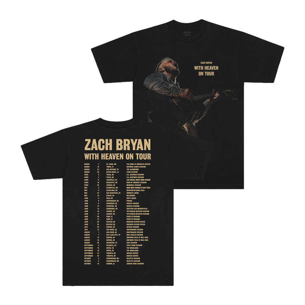 Zach Bryan Merch With Heaven On Tour 2026 T-Shirt Unique Zach Bryan Music Lover Gift Ideas 1 - Unicasport Zach Bryan Merch With Heaven On Tour 2026 T-Shirt Unique Zach Bryan Music Lover Gift Ideas