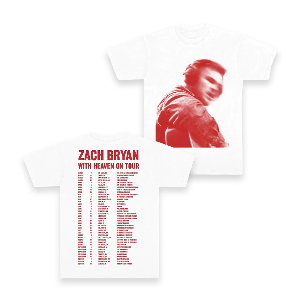 Zach Bryan Merch With Heaven On Tour 2026 Pop Up White T-Shirt Gift For Country Music Lover 1 - Unicasport Zach Bryan Merch With Heaven On Tour 2026 Pop Up White T-Shirt Gift For Country Music Lover