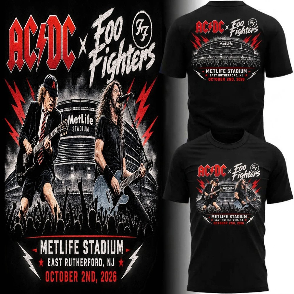ACDC x Foo Fighters Merch 2026 MetLife Stadium NJ Rock Concert T-Shirt Power Up Tour Shirt 1 - Unicasport ACDC x Foo Fighters Merch 2026 MetLife Stadium NJ Rock Concert T-Shirt Power Up Tour Shirt