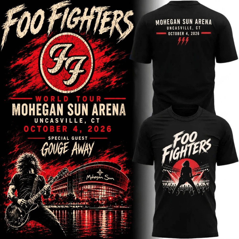 Foo Fighters Take Cover Tour Shirt 2026 Mohegan Sun Arena Rock T-Shirt Foo Fighters Merch 1 - Unicasport Foo Fighters Take Cover Tour Shirt 2026 Mohegan Sun Arena Rock T-Shirt Foo Fighters Merch
