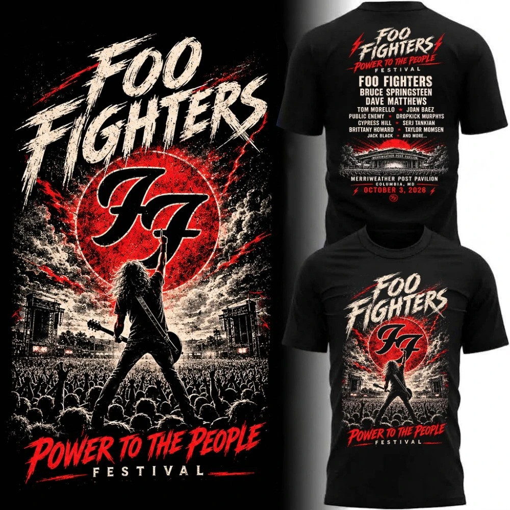 Foo Fighters World Tour 2026 T-Shirt Merriweather Post Pavilion Concert Tee Rock Band Fan Gifts 1 - Unicasport Foo Fighters World Tour 2026 T-Shirt Merriweather Post Pavilion Concert Tee Rock Band Fan Gifts