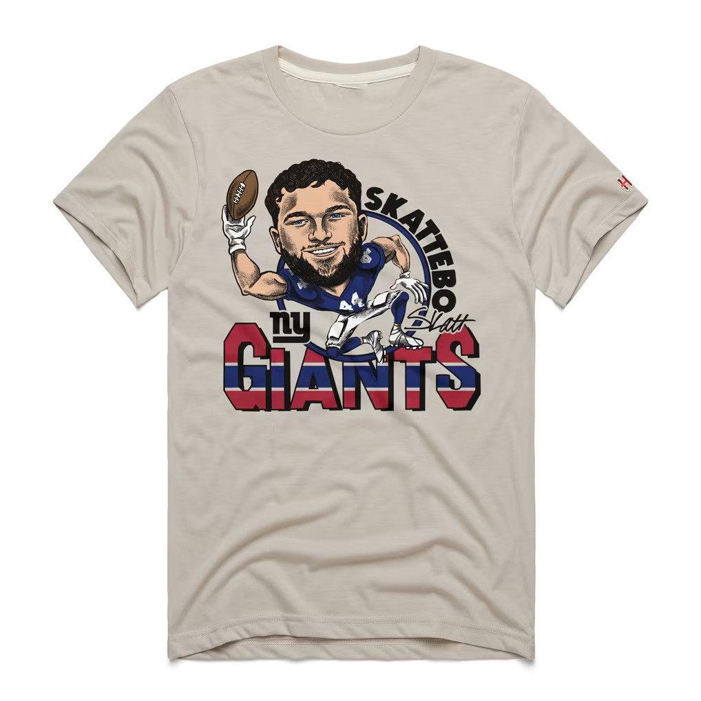 New York Giants Merch 2026 Cam Skattebo NY Giants Caricature Player T-Shirt Football Fan Gear 1 - Unicasport New York Giants Merch 2026 Cam Skattebo NY Giants Caricature Player T-Shirt Football Fan Gear