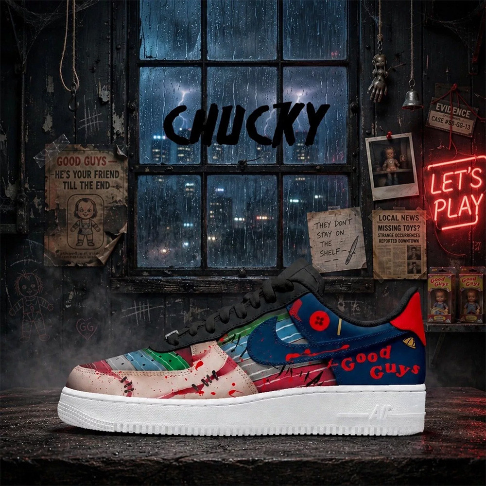 Chucky Merch Halloween Movie Good Guy Sneakers Chucky Shoes Gifts For Horror Lovers 1 - Unicasport Chucky Merch Halloween Movie Good Guy Sneakers Chucky Shoes Gifts For Horror Lovers