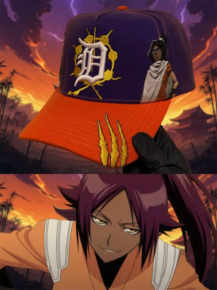 Bleach Merch Yoruichi Shihouin Anime Series Hat Bleach Detroit Tigers Logo Cap Gifts Ideas 1 - Unicasport Bleach Merch Yoruichi Shihouin Anime Series Hat Bleach Detroit Tigers Logo Cap Gifts Ideas