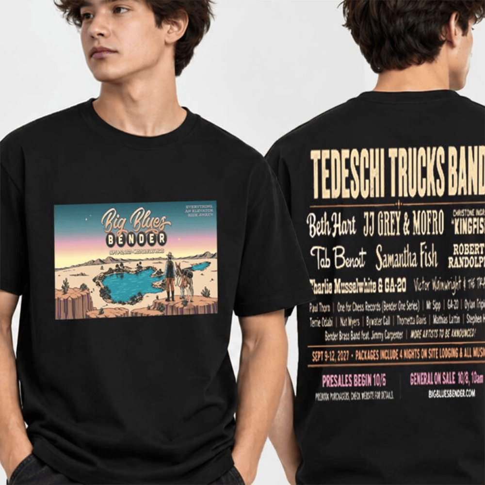 Big Blues Bender Tedeschi Trucks Band Merch Sep 9-12 2027 Wesgate Las Vegas T-Shirt Music Fans Gift 1 - Unicasport Big Blues Bender Tedeschi Trucks Band Merch Sep 9-12 2027 Wesgate Las Vegas T-Shirt Music Fans Gift