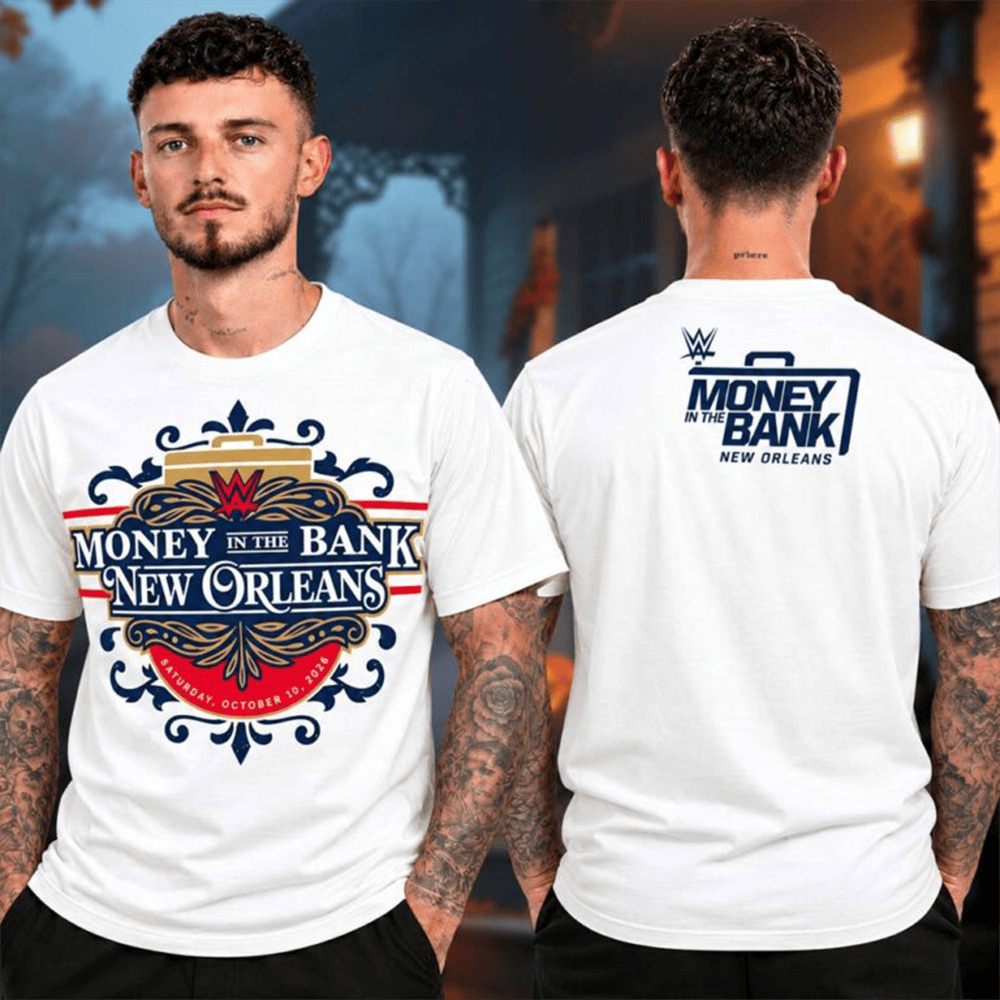 WWE Money In The Bank 2026 Merch New Orleans T-Shirt Best Gift For Sport Mens 1 - Unicasport WWE Money In The Bank 2026 Merch New Orleans T-Shirt Best Gift For Sport Mens