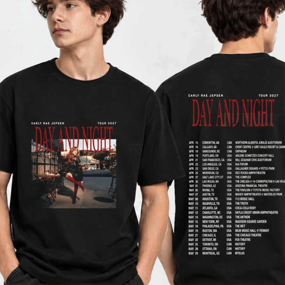 Carly Rae Jepsen Merch Day And Night We Go Hard This Family Tour 2027 T-Shirt Concert Lovers Gift 1 - Unicasport Carly Rae Jepsen Merch Day And Night We Go Hard This Family Tour 2027 T-Shirt Concert Lovers Gift