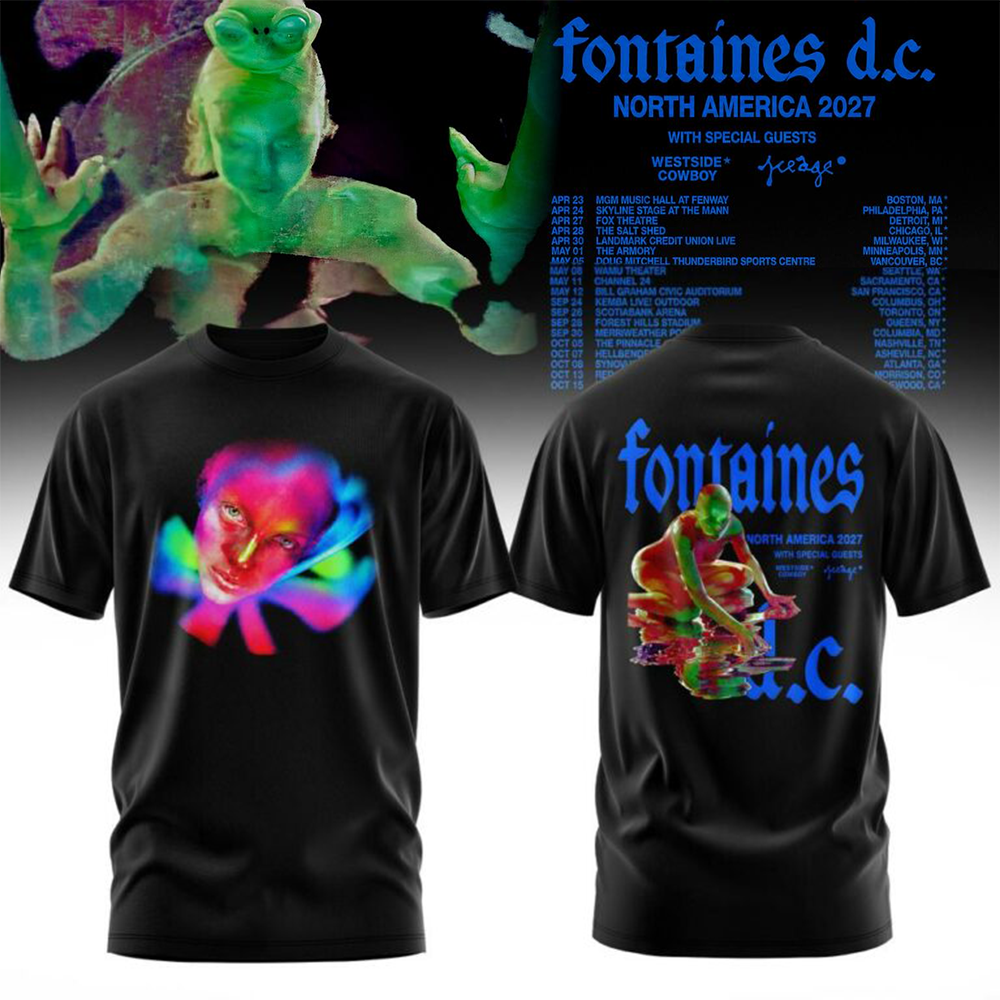 Fontaines D.C. Merch North America 2027 Tour T-Shirt Gift For Alternative Rock Concert Fans